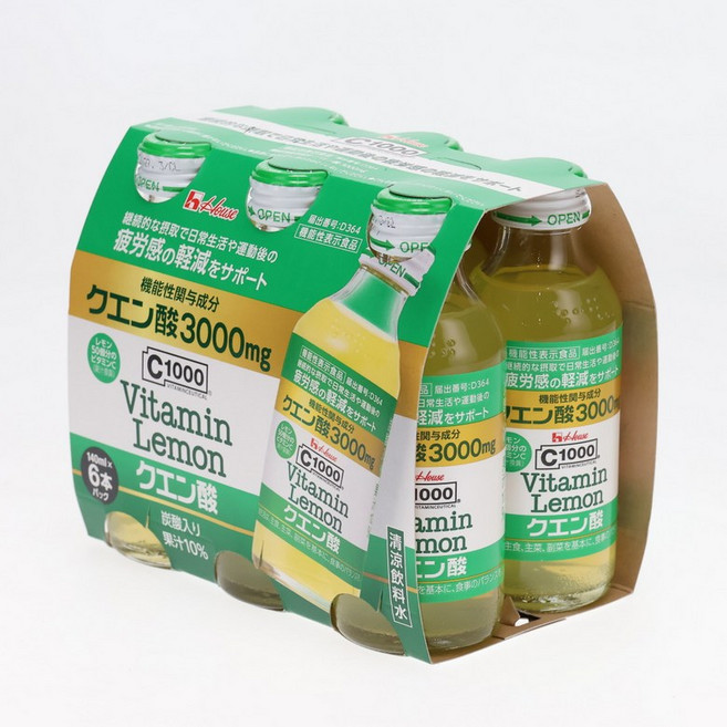 House 好侍 C1000維他命檸檬酸碳酸飲, 6瓶, 140ml