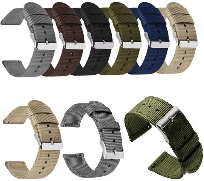 가민 갤럭시워치 투라인 나토 스트랩 55 165 245 호환 밴드 20mm 시계줄, 베이지 20mm, 1개