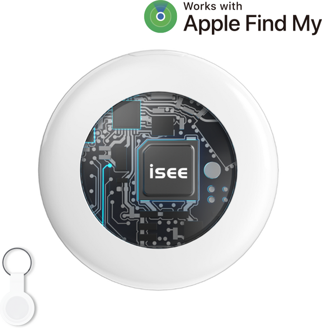 아이시(isee) 애플인증 아이폰 전용 Find My 아이시태그 트래커 스마트태그 미아방지 위치추적기 나의찾기 호환, 1개, 화이트(아이폰전용)