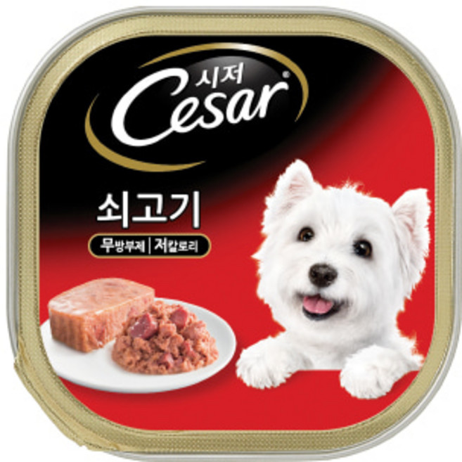 시저캔 6개/애견통조림 애견간식, 양, 100g, 6개