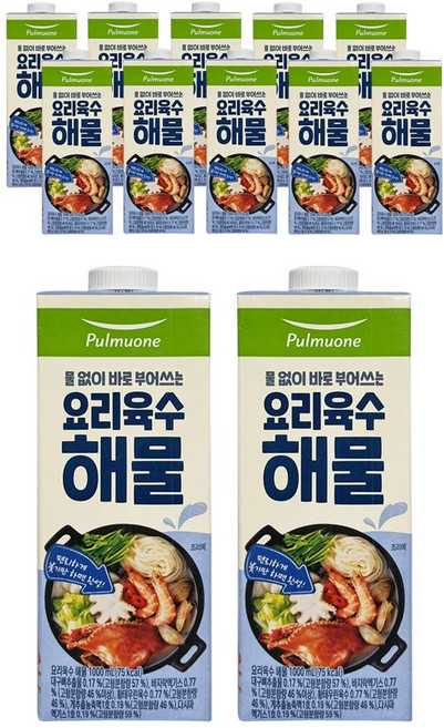 풀무원 요리육수 해물 1000ml 국물요리 간편육수, 1L, 12개