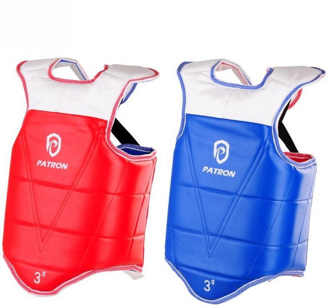 겨루기 태권도 호구 용품 가라데 바디킥 양면 보호대 보호구 몸통 PATRON 3 흉부 150-170cm 1개, PATRON 5 흉부 180-190cm × 기본 사이즈