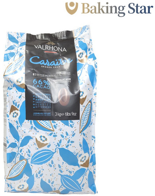 발로나 까라이브 66% 초콜릿 3KG 프랑스 커버춰 초코렛만들기, 1개