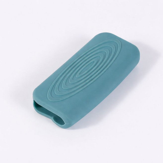 실리콘 손잡이 커버 냄비 내열, 1개, 청록