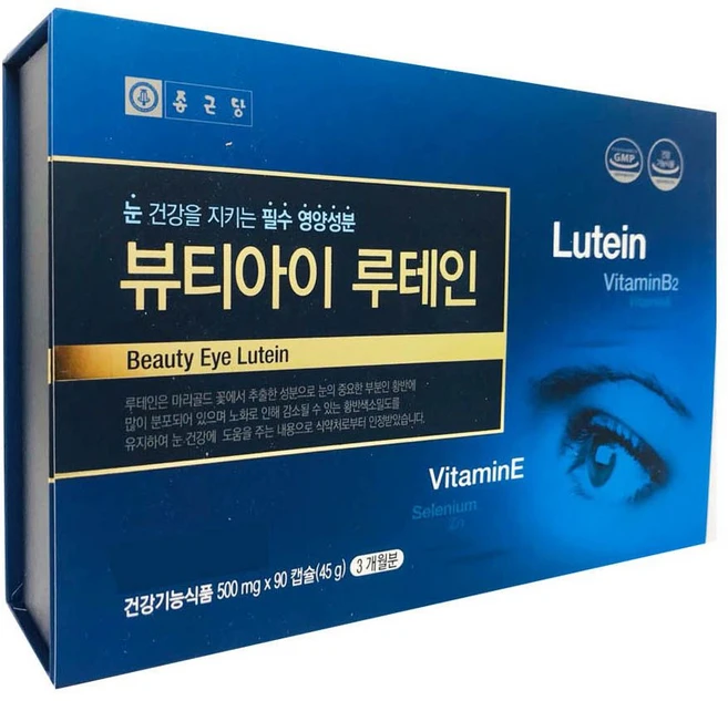 종근당 뷰티아이 루테인 500mg 90캡슐 (30캡술 x 3박스) 눈건강 영양제 눈 시력 건강기능식품 [스마트홈-샵], 30정, 3박스 - 쿠팡