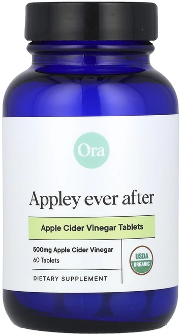 Ora 애플리 에버 애프터 애플 사이다 식초 정제 500mg 60정, 6개 - 쿠팡