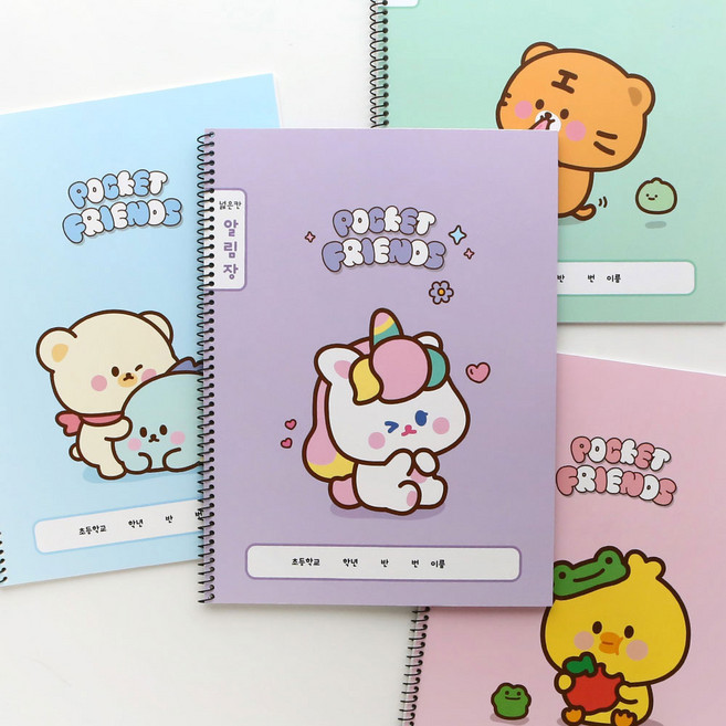 핑크풋 1500 쪼꼬미친구들 알림장 정품 랜덤 1권