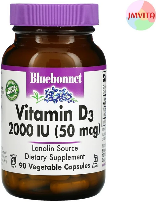 블루보넷 비민타D3 50mcg 2000IU 90정 2팩 라놀린 햇빛비타민 비타민디, 3개 - 쿠팡