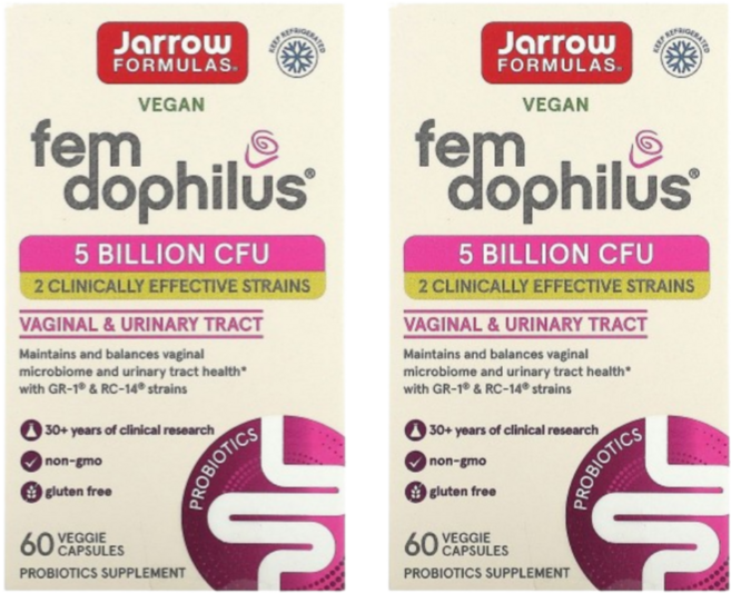 자로우 프로바이오틱스 펨 FEM 도피러스 Dophilus 50억 유산균 다이제스트, 60정, 2개