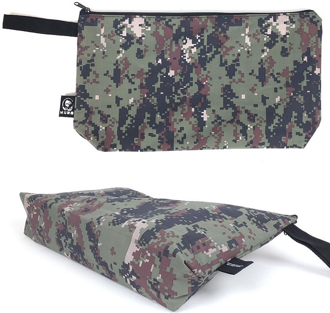 [낚시어때] 지퍼식 밀리터리 주머니 / 뒤꽂이 수납 파우치, 1개