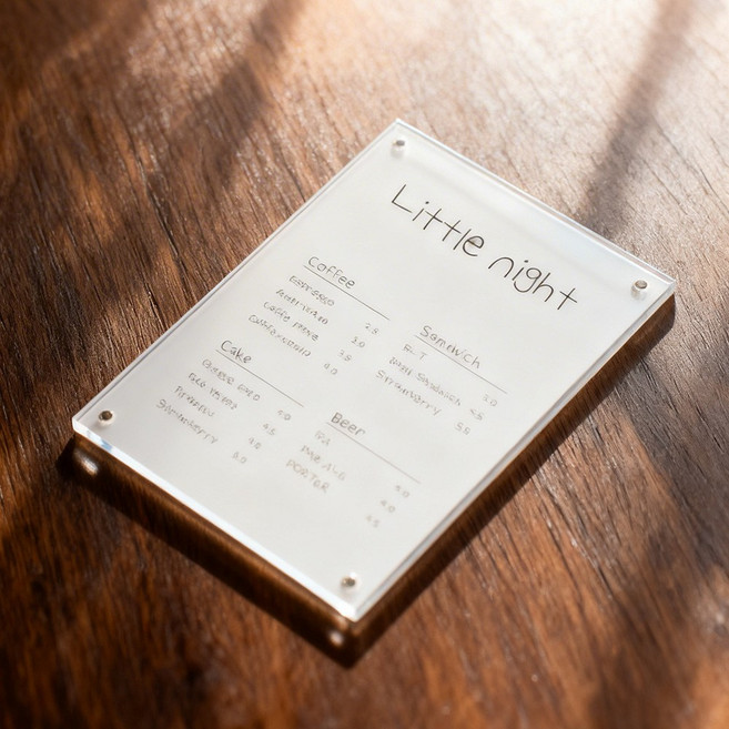 스튜디오투명 아크릴 메뉴판 꽂이, 1개