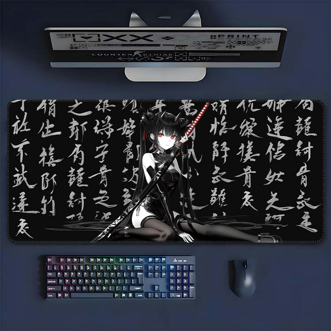 LANAYA GAMES 게이밍 마우스 장패드 E-SPORTS 전용 컨트롤 패드, 0 0 9