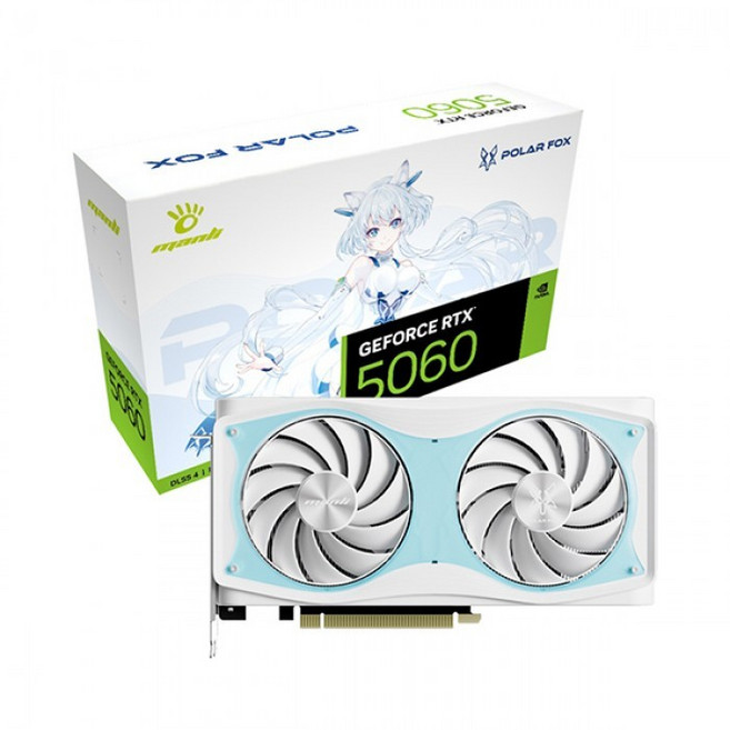 만리 MANLI 지포스 RTX 5060 Polar Fox D7 OC 8GB 인텍앤컴퍼니 VGA 그래픽카드, 단일모델