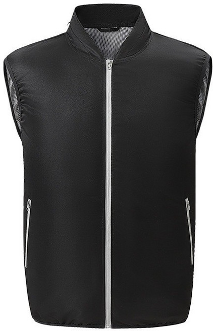 夏季男款 智能降溫風扇衣 充電製冷空調服外套 工地電焊工勞保工作服, 黑色（單衣服）,3XL