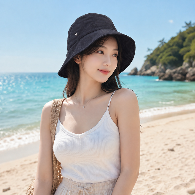 탄탄상점 고급 나일론 버킷햇 벙거지모자 햇빛가리개