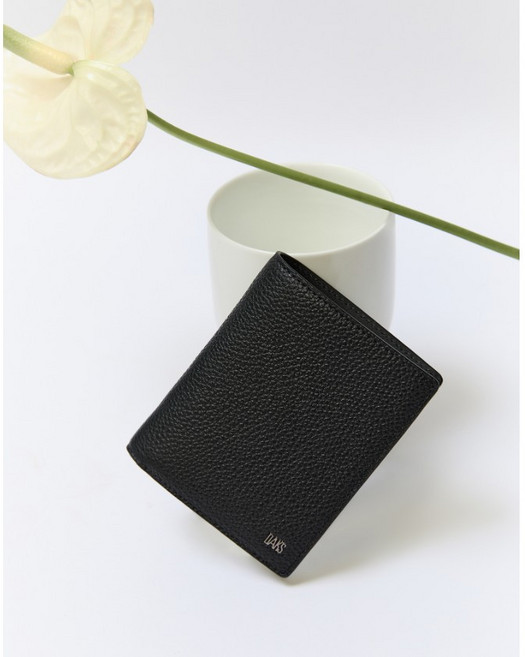닥스 블랙 로고장식 소가죽 중지갑 YMWBWA5E541BK