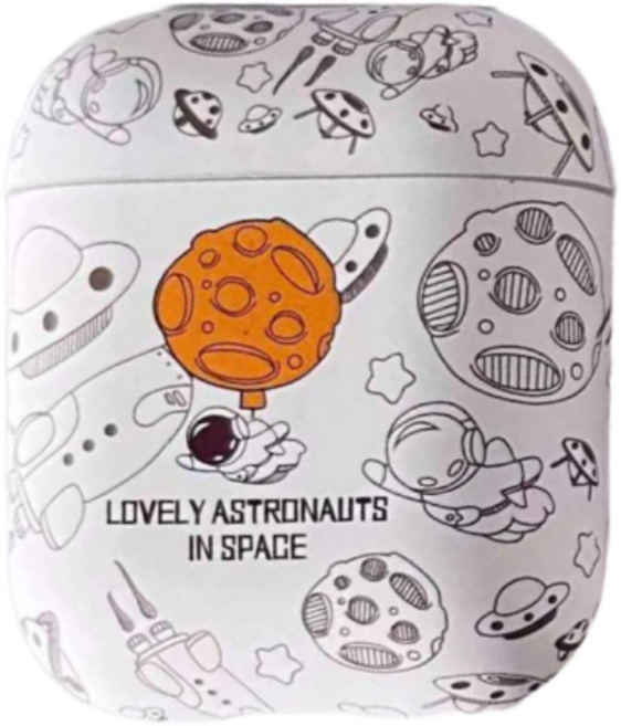 디프른티 에어팟1/2/3/4세대 프로/프로2 TPU 케이스, 에어팟1/2세대, 19.화이트 우주인, 1개