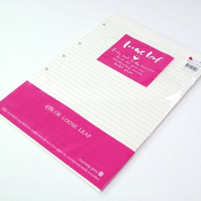 모닝글로리 5공 바인더 라인 속지 리필, 35매, 2개