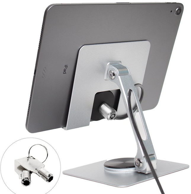 모가비 태블릿 도난방지 거치대 360도 회전 접이식 태블릿 잠금장치 거치대, 1개, MOG-153 (열쇠형 )