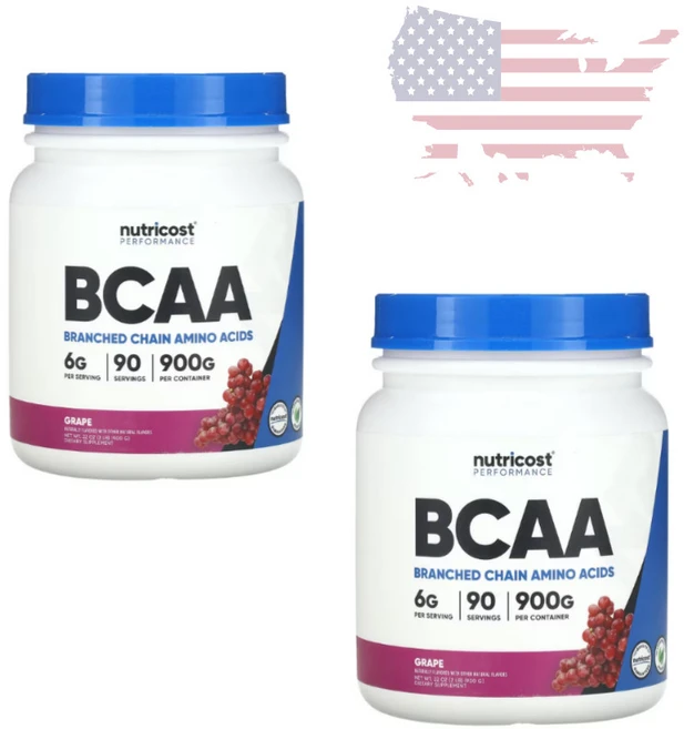 뉴트리코스트 퍼포먼스 BCAA 포도 900g 1+1 미국정품, 2개 - 쿠팡