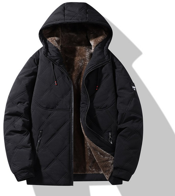 KUKEE 겨울 빅사이즈 패딩 남성 후드 점퍼 기모 보온 방풍 경량 자켓 QZ-818