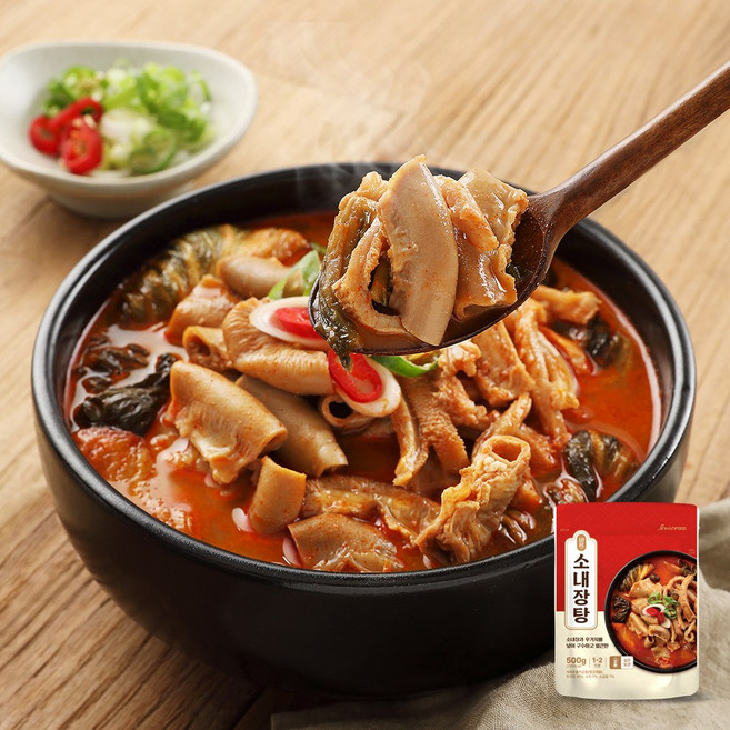 진한 국물 소내장탕 얼큰한 한끼 밀키트, 2개, 500g