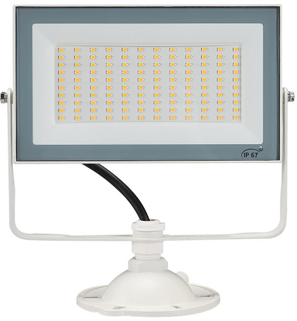 LED 투광기 비츠온 완벽 방수 IP67 야외 공장 간판 수영장 조명 보안등, 50W, 화이트/주광색, 1개