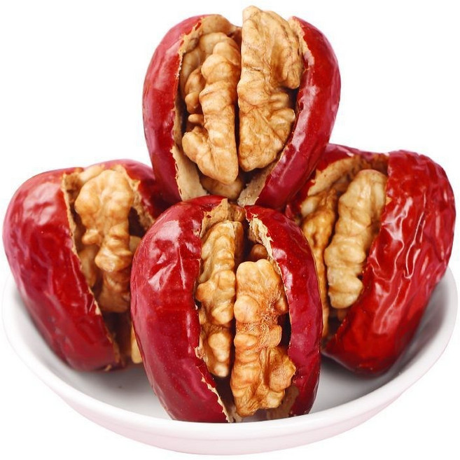 중국대추호두말이 대추호두말이 영양 간식 왕대추 선물 낱개포장, 3개, 500g