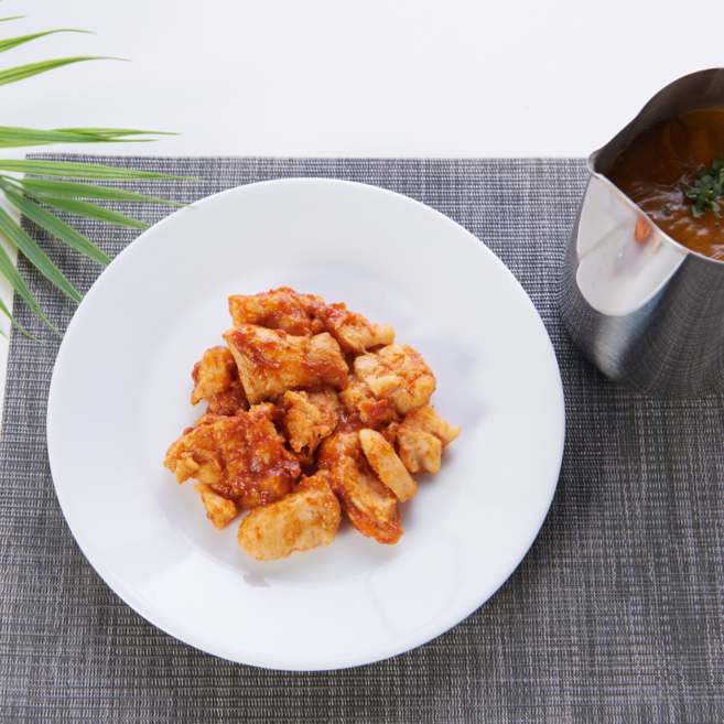 헬라프 한입통살 조각닭가슴살 (100g) 매콤커리맛, 1개, 100g