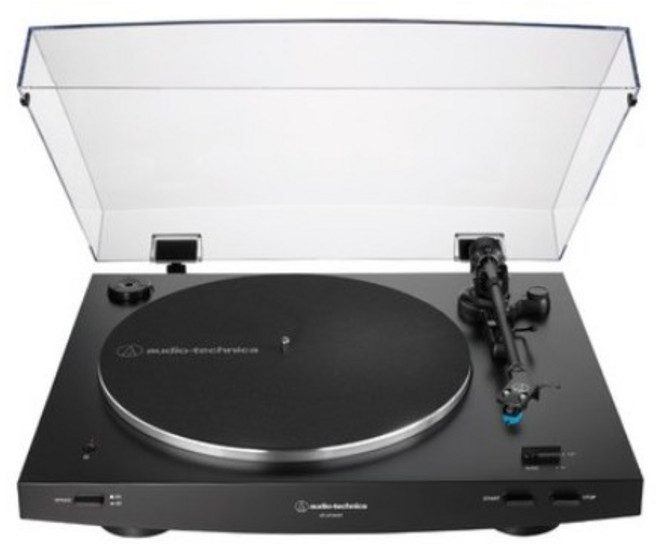 오디오테크니카 전자동 벨트 드라이브 스테레오 무선 블루투스 턴테이블, 블랙, AT-LP3XBT/BK