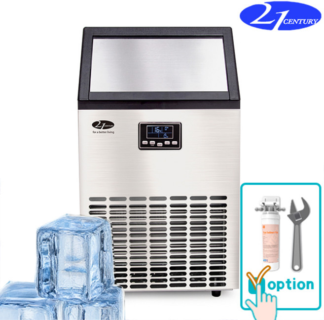 21센추리 업소용제빙기 카페 아이스메이커 대용량 얼음 1일 50Kg 쾌속 냉각 제빙 각얼음, 설치의뢰/현장결제+필터_ICE50K