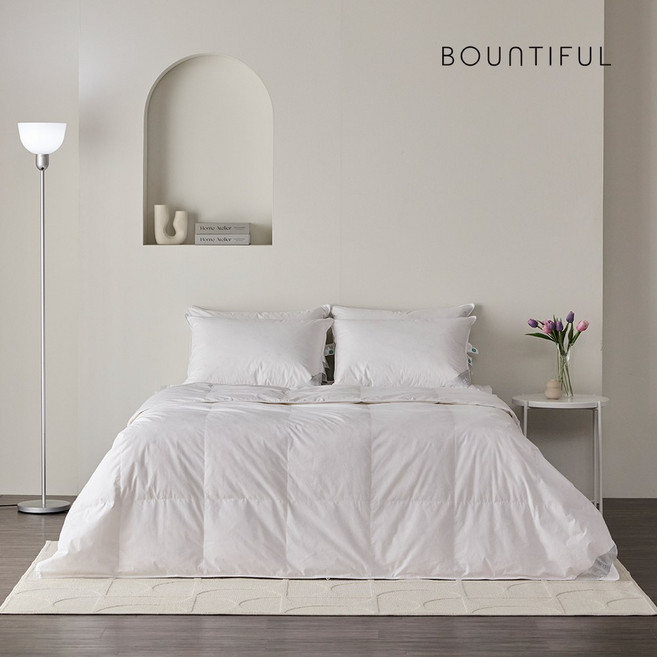 바운티풀 시그니처 스탠다드 호텔이불 SS Q K 사계절용&간절기용 구스이불, 화이트