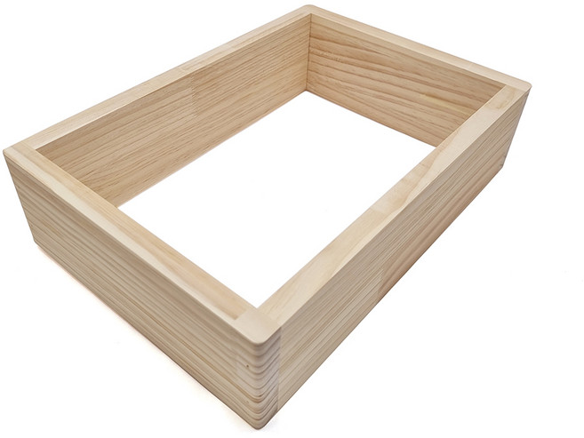 국산 1/2빵판용 카스테라틀(340x240x85)/빵틀/홈베이킹/나무틀, 1개