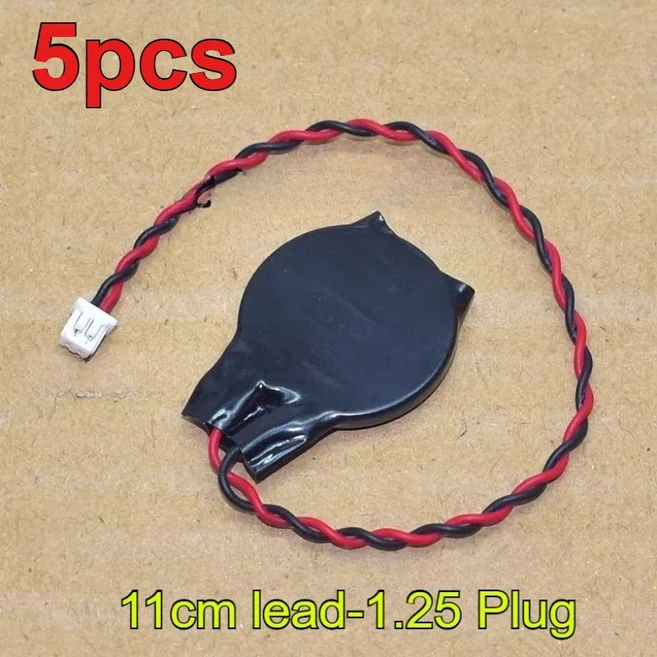 5개/몫 CR2032 배터리(와이어 2핀 1.25 플러그 포함) Lenovo IBM 노트북 마더보드 BIOS CMOS 분해 버튼 배, 01 China Mainland, 01 5pcs - 11cm lead
