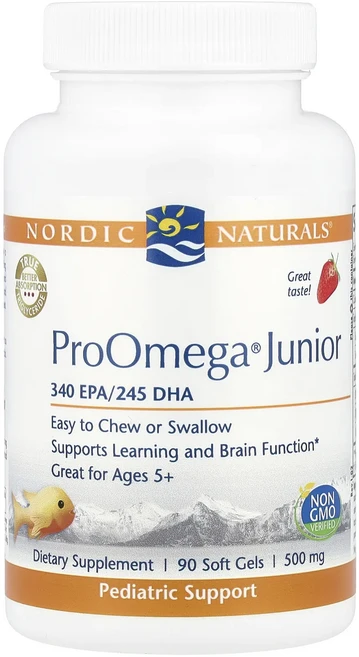 새해 첫좋은선물 Nordic Naturals ProOmega® 주니어 5세 이상 딸기 맛 소프트젤 90정(소프트젤 1정당 340mg) 제대로 할인합니다, NordicNaturalsProOmega주니어5세이상딸, 1개, 90정 - 쿠팡