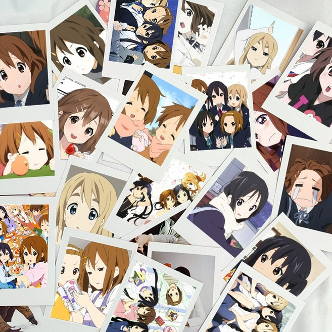 100장풀세트 케이온 카드 폴라로이드 엽서 카드굿즈 케이온포카 유이 츠무기 아즈사 미오 색지 지갑 넣고 다니기 미오유이 메이드, 100장이 중복되지 않음, 3인치 폴라로이드