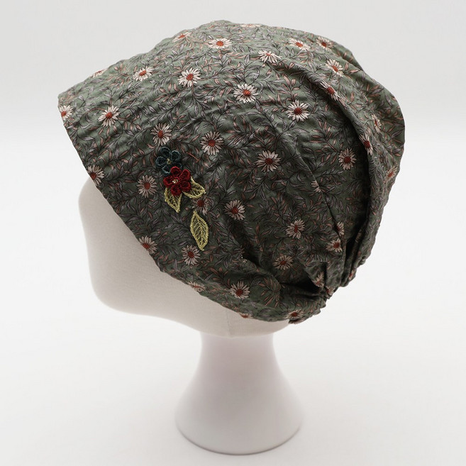 에스랑 샤르망 여성 면 순면 병원 식당 나들이 중년 엄마 할머니 항암 비니 모자