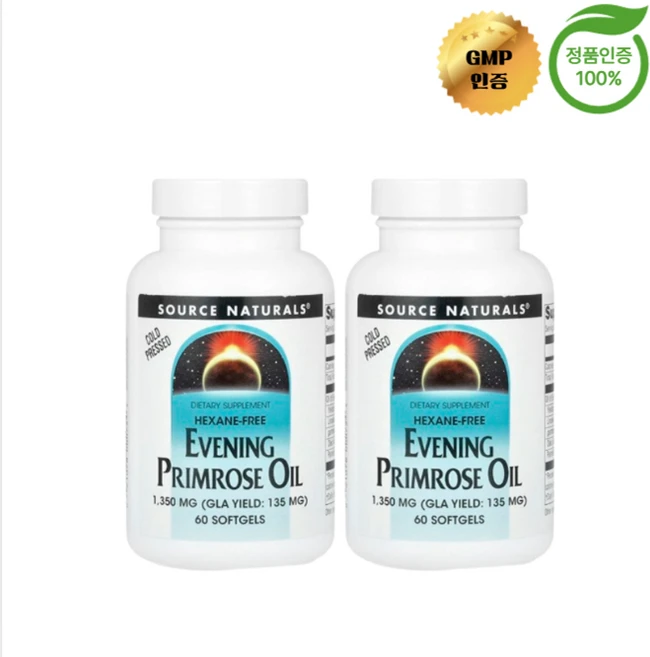 1+1 소스 내추럴스 달맞이꽃 오일 1350mg 소프트젤 60정, 2개 - 쿠팡