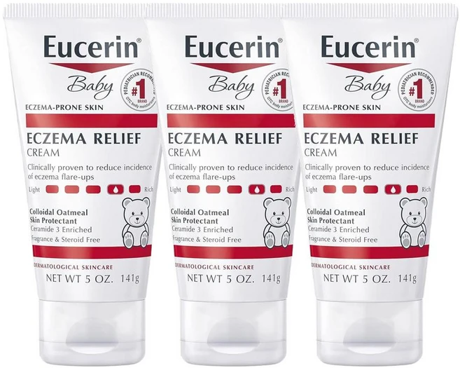 Eucerin 유세린 베이비 에크즈마 릴리프 크림 141g x3팩, 3개 - 쿠팡