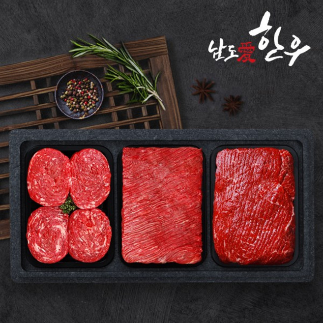 [남도애한우] 한우 1등급 정육세트1호 (불고기+국거리+산적)팩당400g, 단품, 1개, 400g