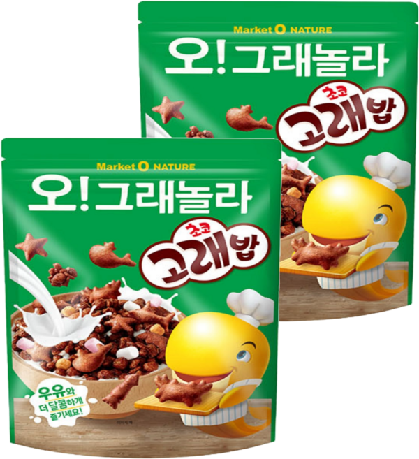마켓오네이처 오그래놀라 초코고래밥, 250g, 2개