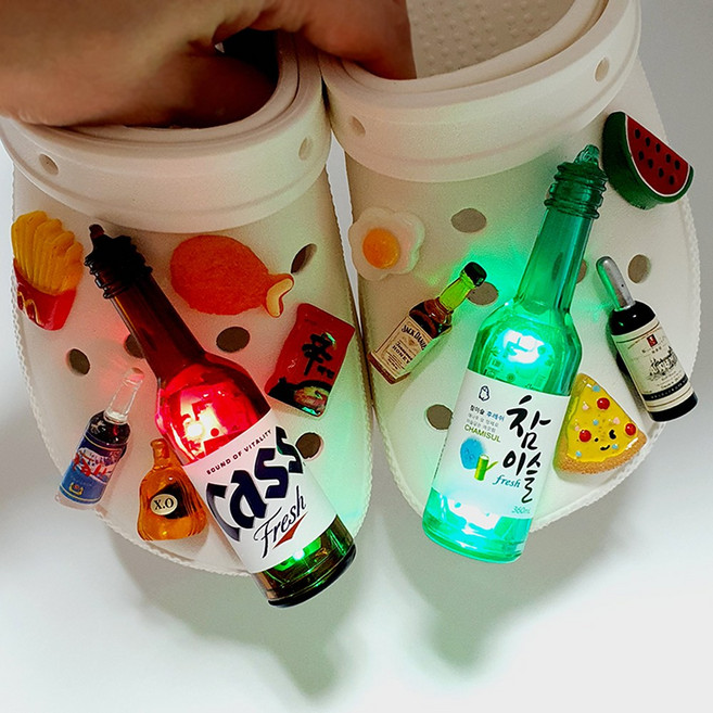 비츠톡톡 LED 소주 맥주 대형 술병 양주 음식 파츠 참 세트