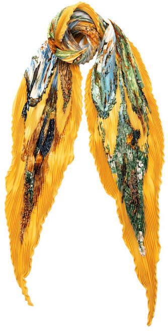 에르메스 중고 2000-2020 레 콰트로 세종 플리츠 실크 스카프