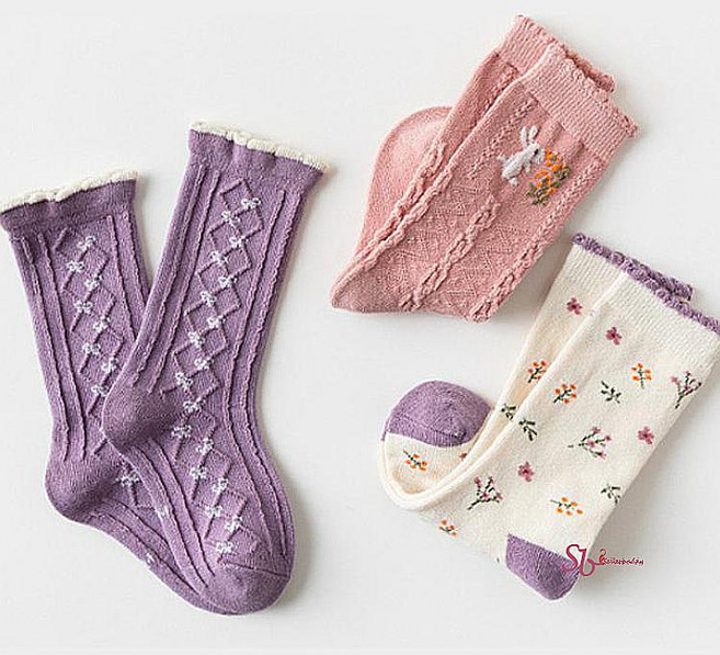 여아양말 3살 신생아 어린이 초등 장목 아동 아기 3개 유아 여자 세트 돌아기 학생 키즈 준캡cze878