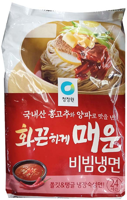청정원 화끈하게 매운 비빔냉면 (냉장), 1개, 상세설명 참조