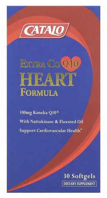 CATALO 엑스트라 CoQ10 하트 포뮬라 낫토키나아제 및 아마씨유 함유 소프트젤 30정 CATALO (카탈로), 1개 - 쿠팡