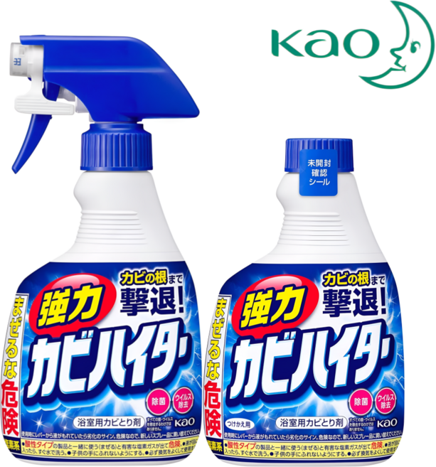 곰팡이 뿌리까지퇴치!! 강력욕실곰팡이제거 세정제 Kao 카비하이타이400g 본체+리필세트 총800g, 2개, 400ml