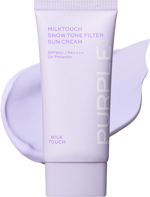 밀크터치 스노우 톤 필터 선크림 SPF50+ PA++++ 02 오로라 퍼플, 1개, 50ml