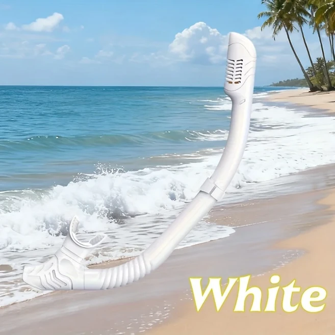 성인용 풀 드라이 스노클 이지 브리스 다이빙 스플래시 가드 탑 밸브 스쿠버 수영 장비, 05 White