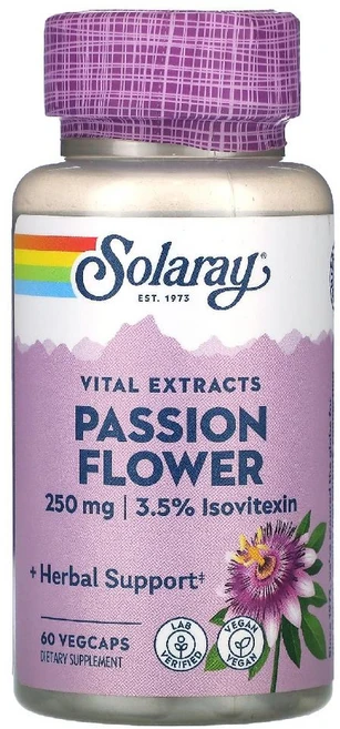 쏠라레이 바이탈 추출물 시계꽃 250mg 60 베지캡슐, Solaray (솔라레이) Solaray, 바이탈 추출, 1개, 60정 - 쿠팡